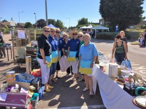 The ladies manning the bricabrac stall at the hospital fete